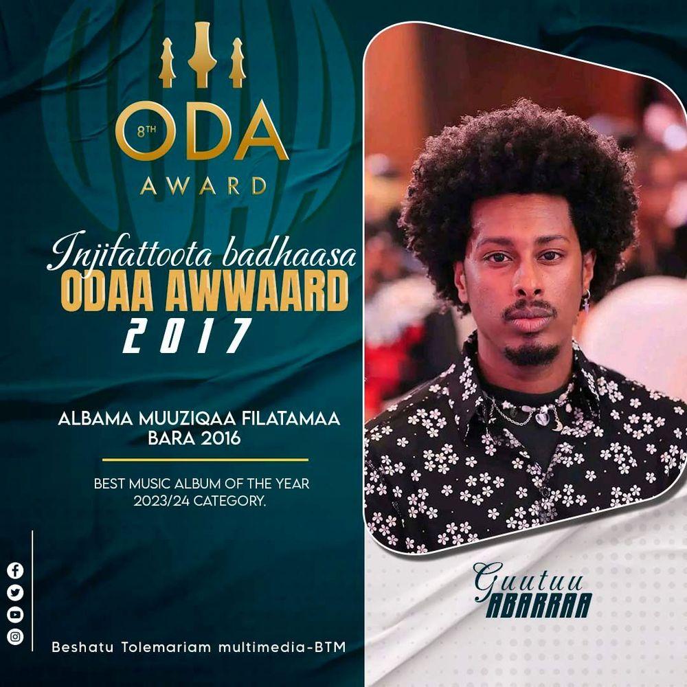 Gutu Abera Best Album of the Year 8th Odda Awards Winner
