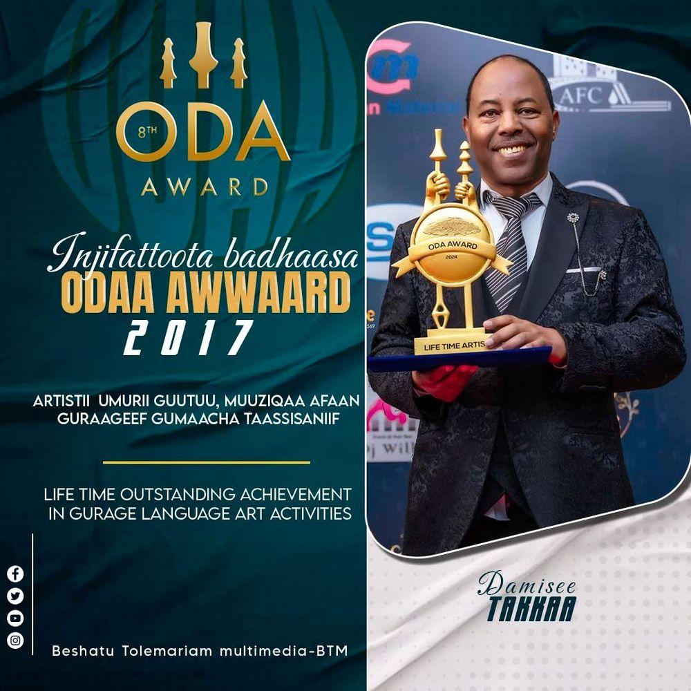 Demise Teka Lifetime Achievement 8th Odda Awards Winner